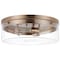 Nuvo Intersection Large Flush Mount - Burnished Brass with Clear Glass 60/7538 - alternate 1
